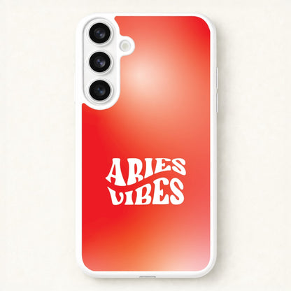 Aries Vibes Gradient Zodiac Phone Case for Galaxy S26