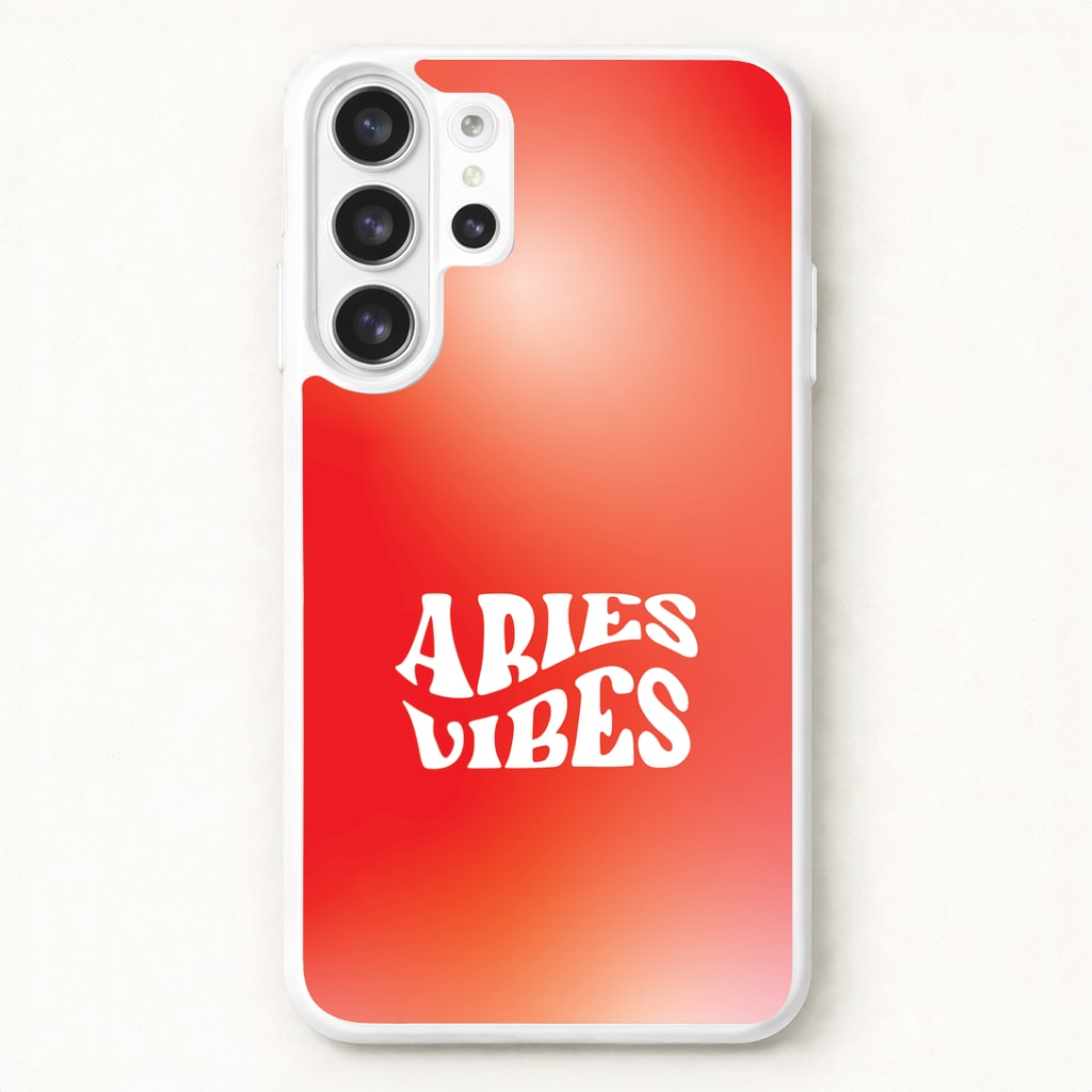 Aries Vibes Gradient Zodiac Phone Case for Galaxy S26 Ultra