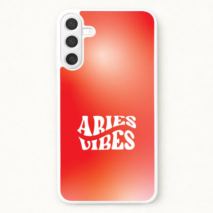 Aries Vibes Gradient Zodiac Phone Case for Galaxy A57