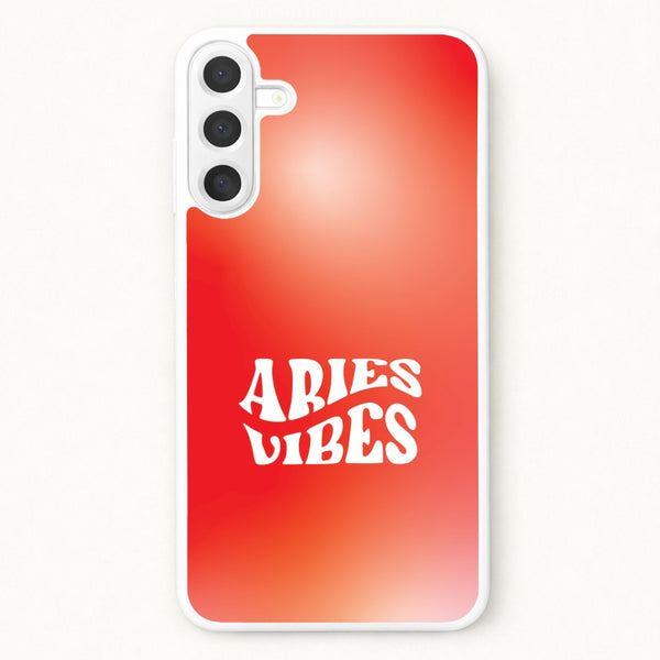 Aries Vibes Gradient Zodiac Phone Case for Galaxy A57