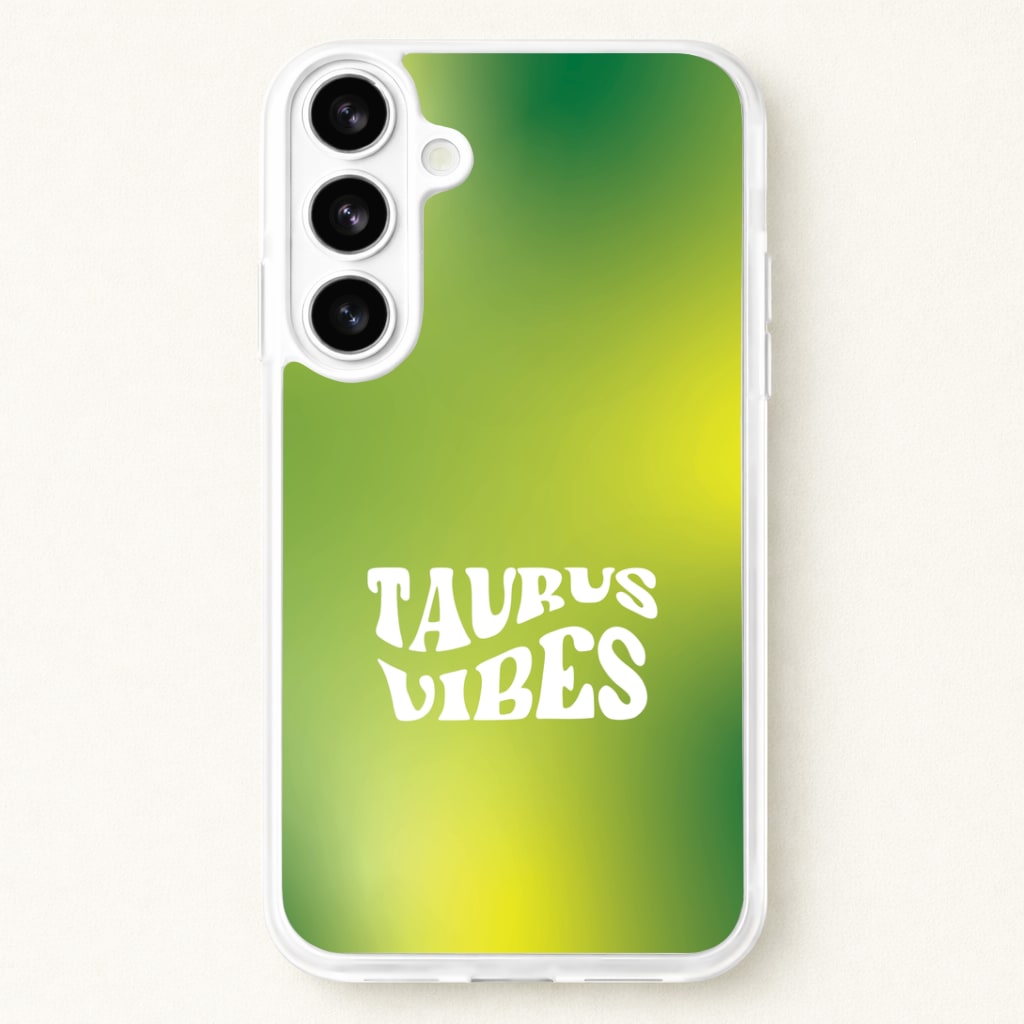 Taurus Vibes Gradient Zodiac Phone Case for Galaxy S26