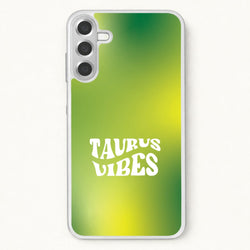 Taurus Vibes Gradient Zodiac Phone Case for Galaxy A57
