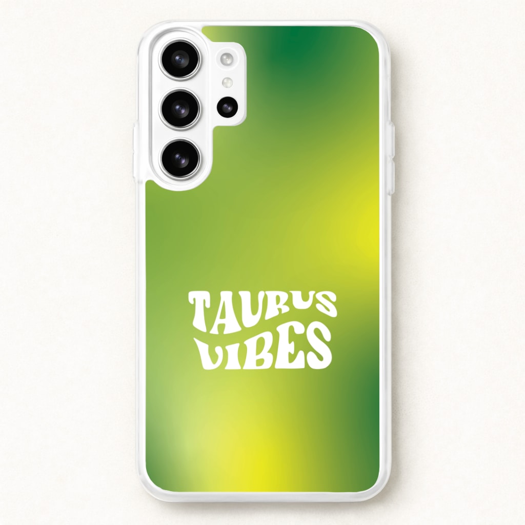Taurus Vibes Gradient Zodiac Phone Case for Galaxy S26 Ultra