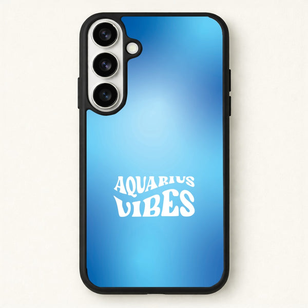Aquarius Vibes Gradient Zodiac Phone Case for Galaxy S26