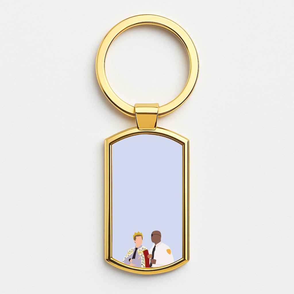 Jake and Holt B99 - Halloween Specials Gold Keyring