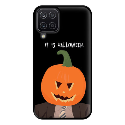 Pumpkin Dwight - Halloween Specials Phone Case for Galaxy A12