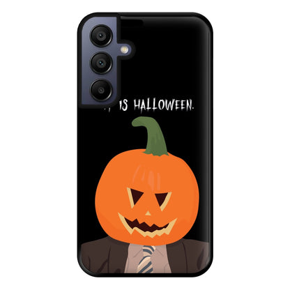 Pumpkin Dwight - Halloween Specials Phone Case for Galaxy A15