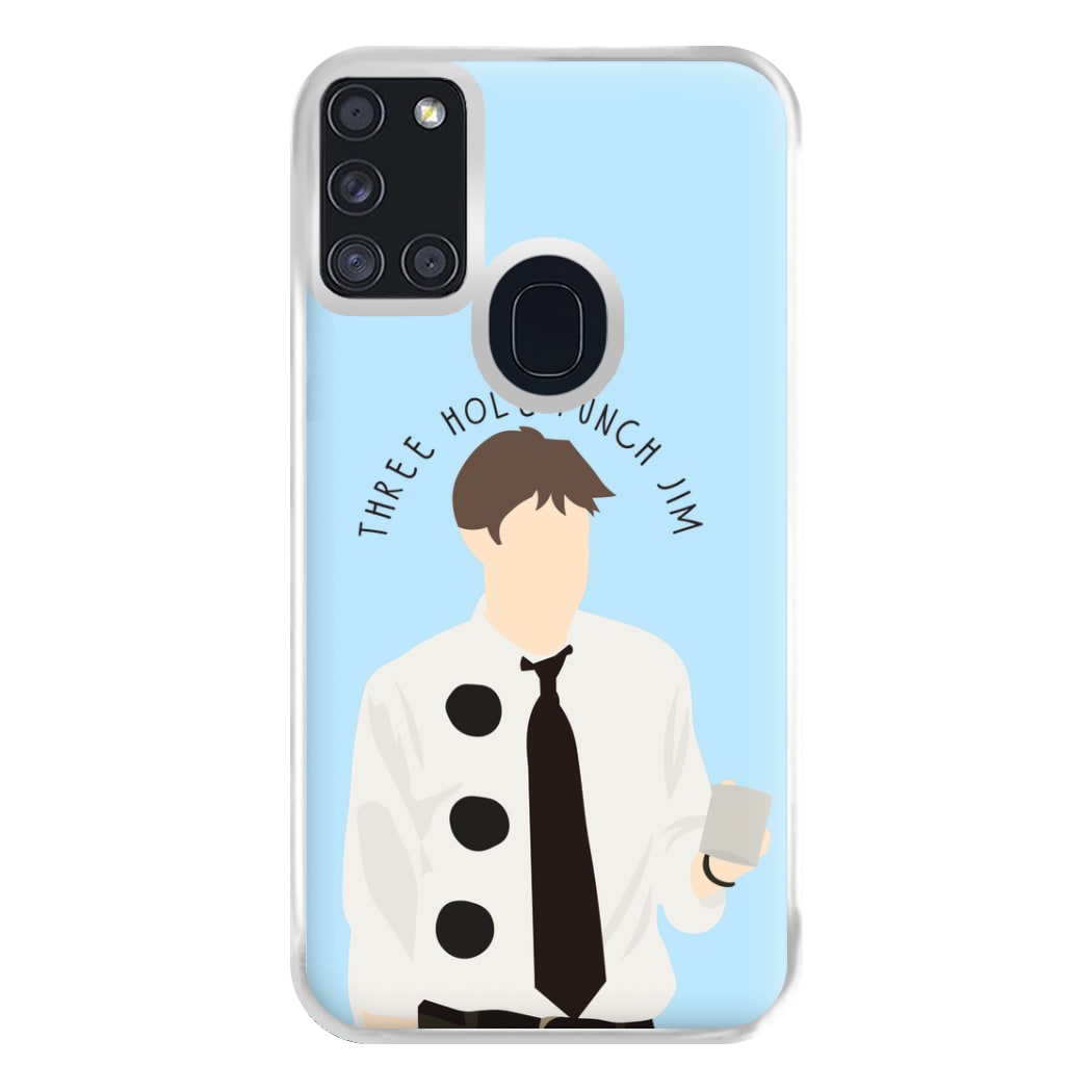 Three Hole Punch Jim - Halloween Specials Phone Case for Galaxy A21s