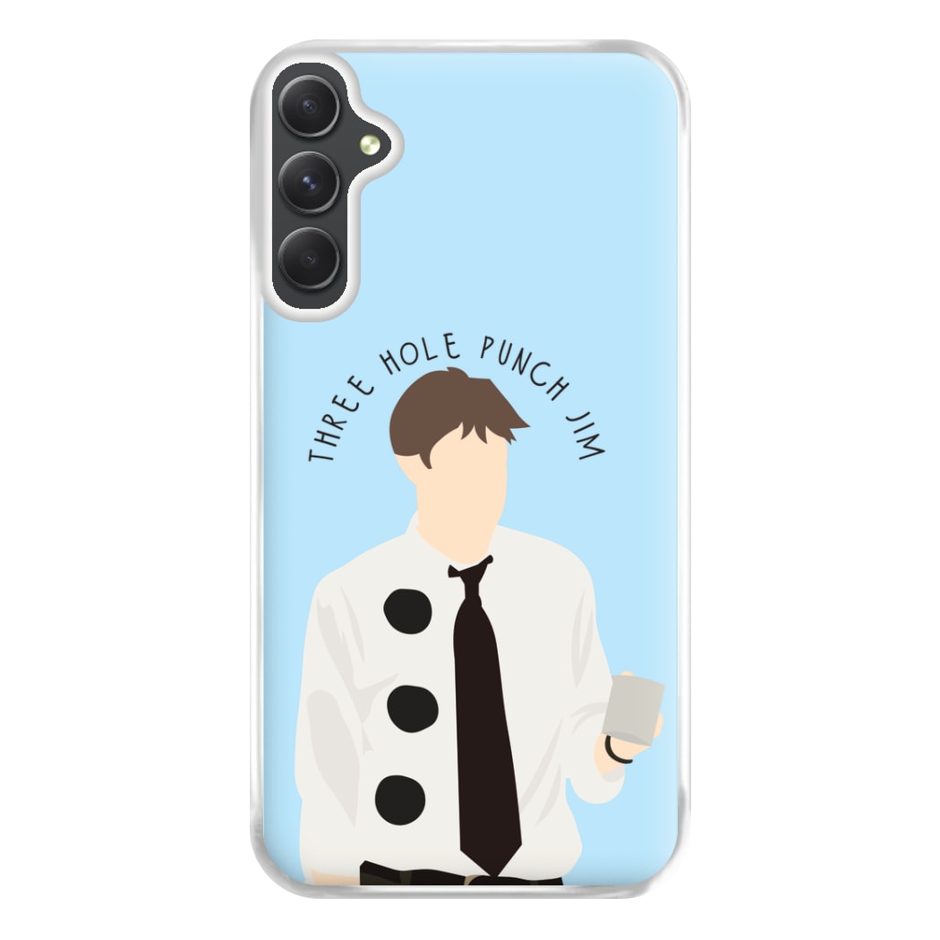 Three Hole Punch Jim - Halloween Specials Phone Case for Galaxy A34