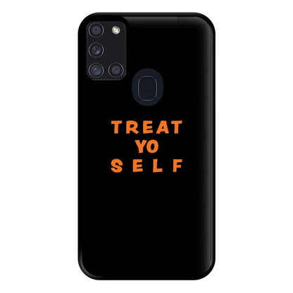 Treat Yo Self Parks - Halloween Specials Phone Case for Galaxy A21s