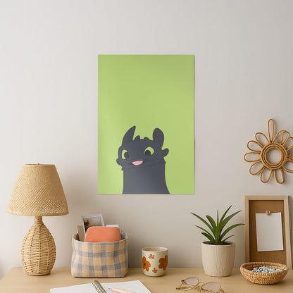 Black Fury Dragon Art Print