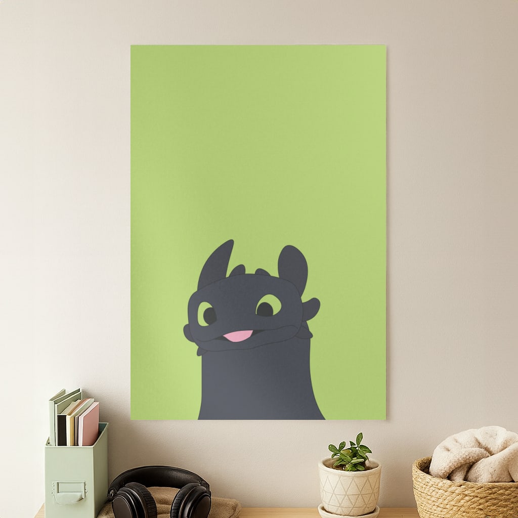 Black Fury Dragon Poster