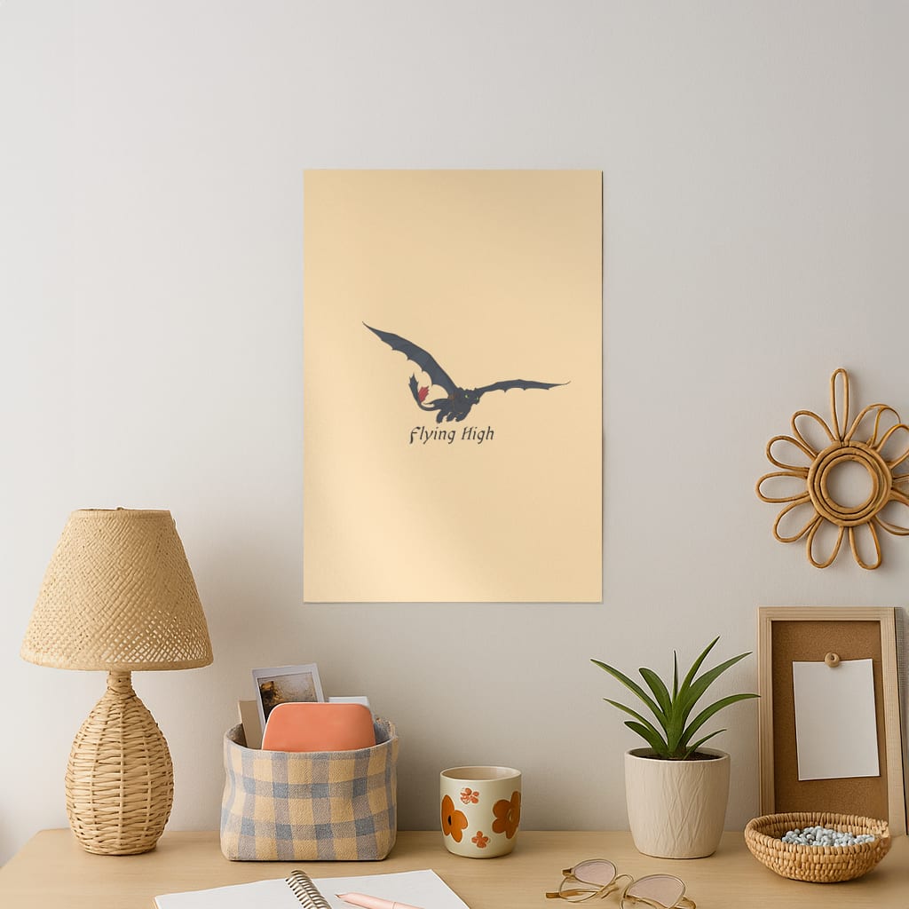 Dragon Flying High Art Print