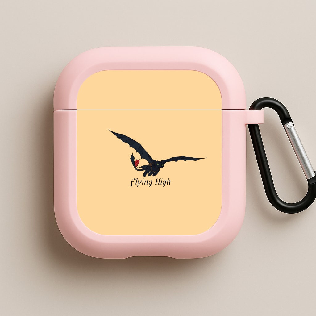Dragon Flying High Pink AirPods Case