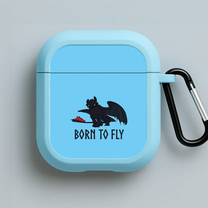 Dragon Born To Fly Blue AirPods Case