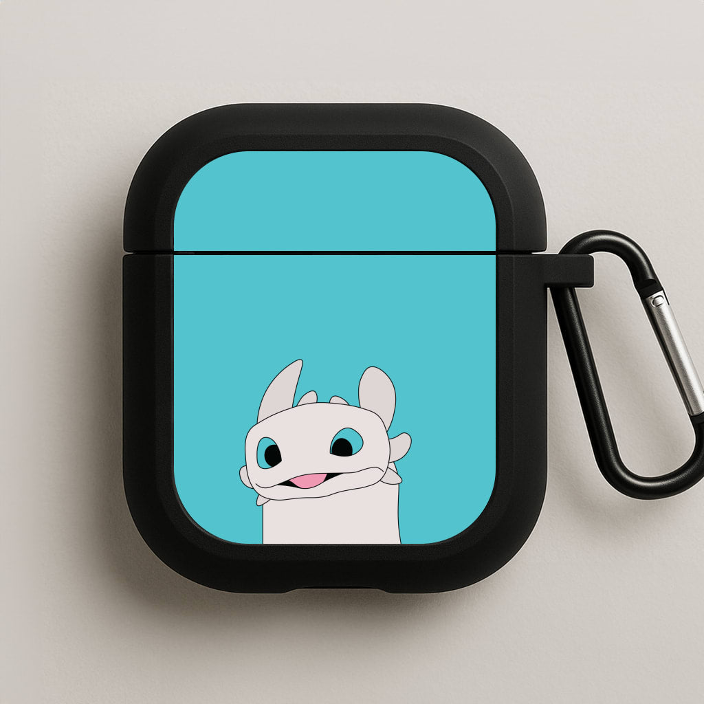 White Fury Dragon AirPods Case