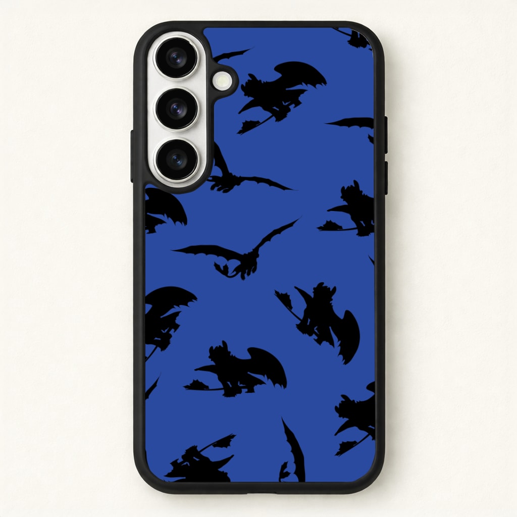 Dragon Silhouettes Pattern Phone Case for Galaxy S26 Plus