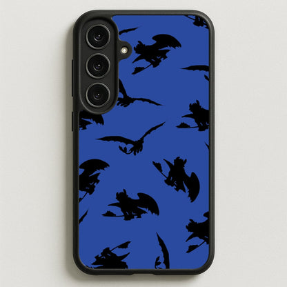 Dragon Silhouettes Pattern Phone Case for Galaxy S25FE