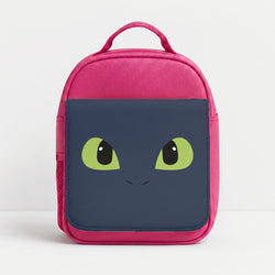 Black Fury Dragon Face Lunchbox - Pink