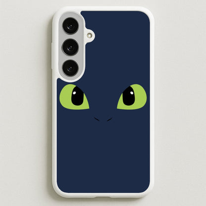 Black Fury Dragon Face Phone Case for Galaxy S25FE