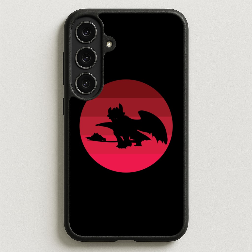Red Sunset Dragon Phone Case for Galaxy S25FE