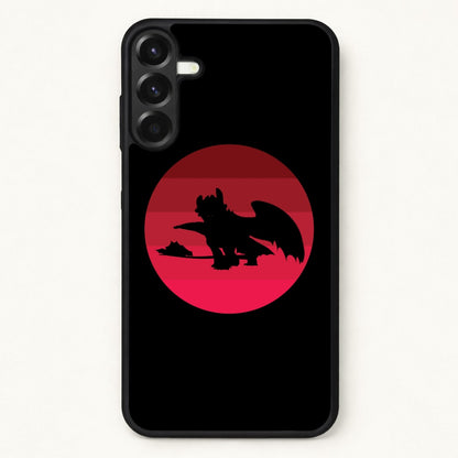 Red Sunset Dragon Phone Case for Galaxy A57