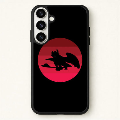 Red Sunset Dragon Phone Case for Galaxy S26