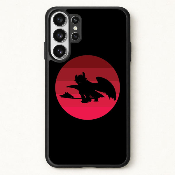 Red Sunset Dragon Phone Case for Galaxy S26 Ultra