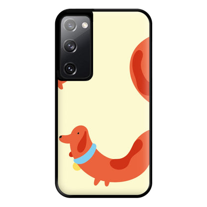 Sausage dog wrapped round - Dachshunds Phone Case for Galaxy S20