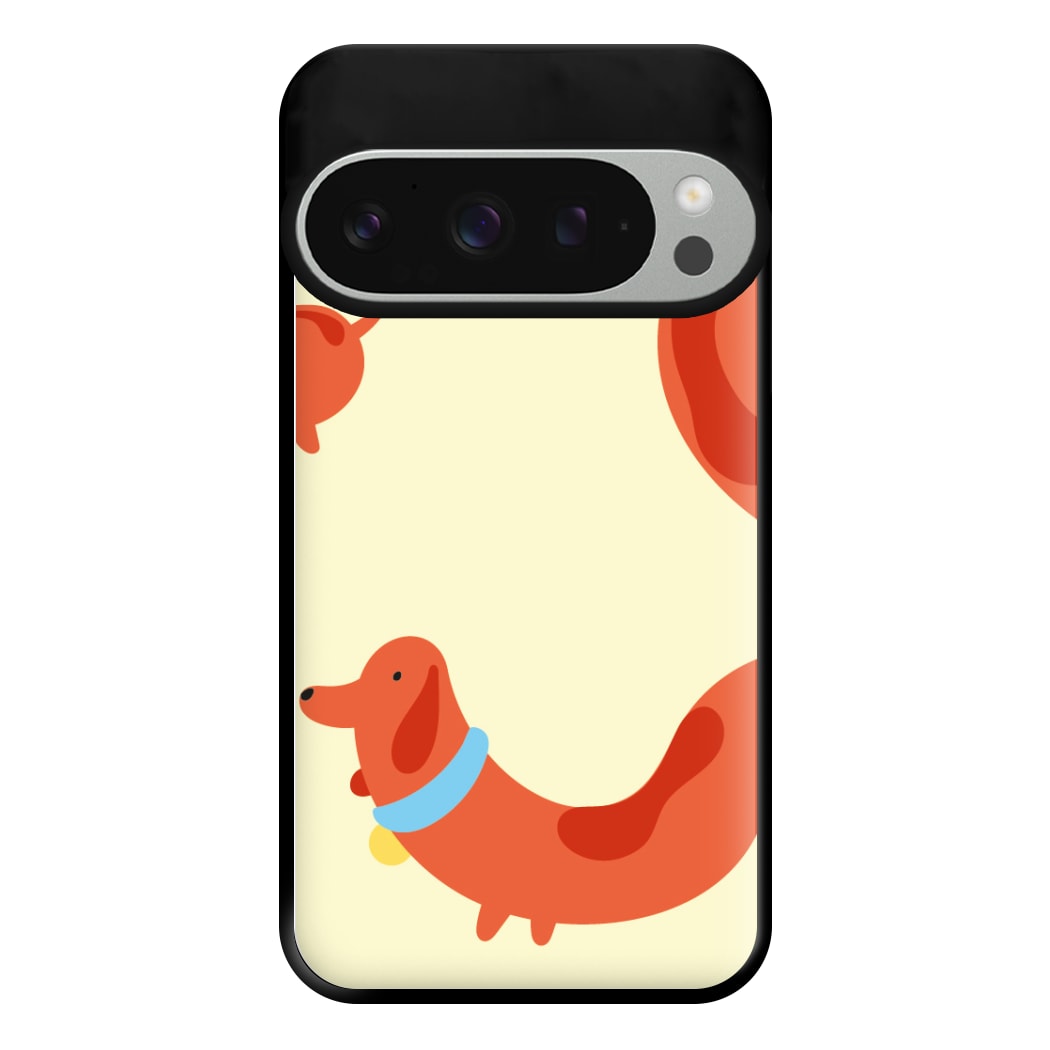 Sausage dog wrapped round - Dachshunds Phone Case for Google Pixel 9 Pro XL