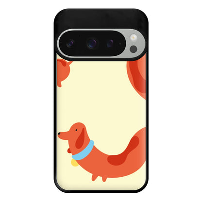 Sausage dog wrapped round - Dachshunds Phone Case for Google Pixel 9 Pro XL