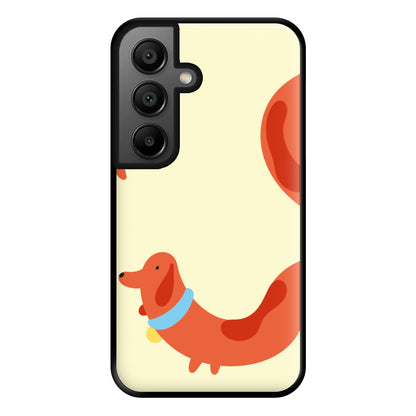 Sausage dog wrapped round - Dachshunds Phone Case for Google Pixel 8