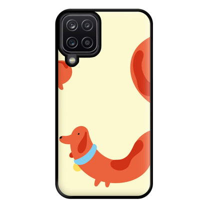 Sausage dog wrapped round - Dachshunds Phone Case for Galaxy A12