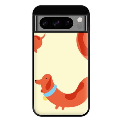 Sausage dog wrapped round - Dachshunds Phone Case for Google Pixel 8 Pro