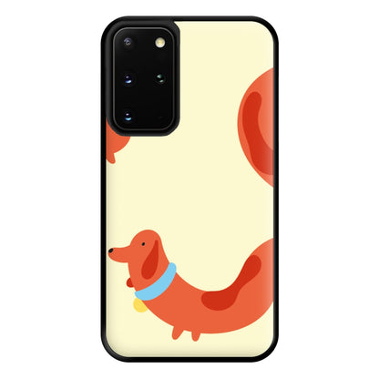 Sausage dog wrapped round - Dachshunds Phone Case for Galaxy S20 Plus