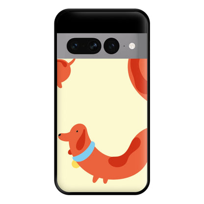 Sausage dog wrapped round - Dachshunds Phone Case for Google Pixel 7 Pro