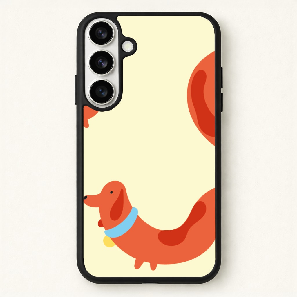 Sausage dog wrapped round - Dachshunds Phone Case for Galaxy S26