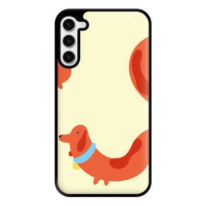 Sausage dog wrapped round - Dachshunds Phone Case for Galaxy S23 Plus