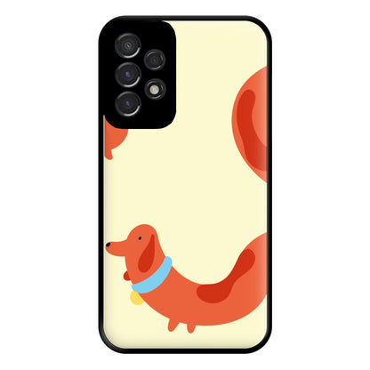 Sausage dog wrapped round - Dachshunds Phone Case for Galaxy A53