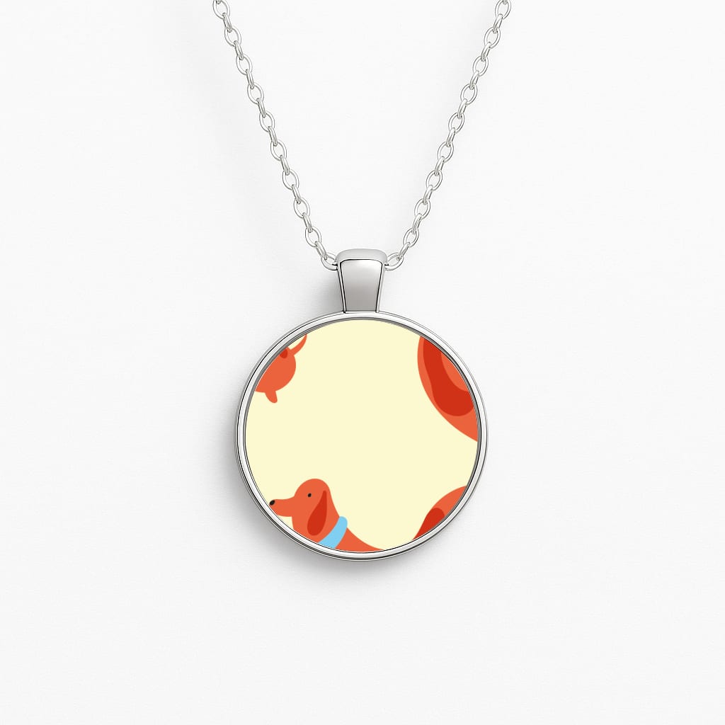 Sausage dog wrapped round - Dachshunds Circle Necklace
