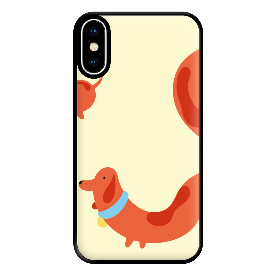 Sausage dog wrapped round - Dachshunds Phone Case for iPhone XS Max