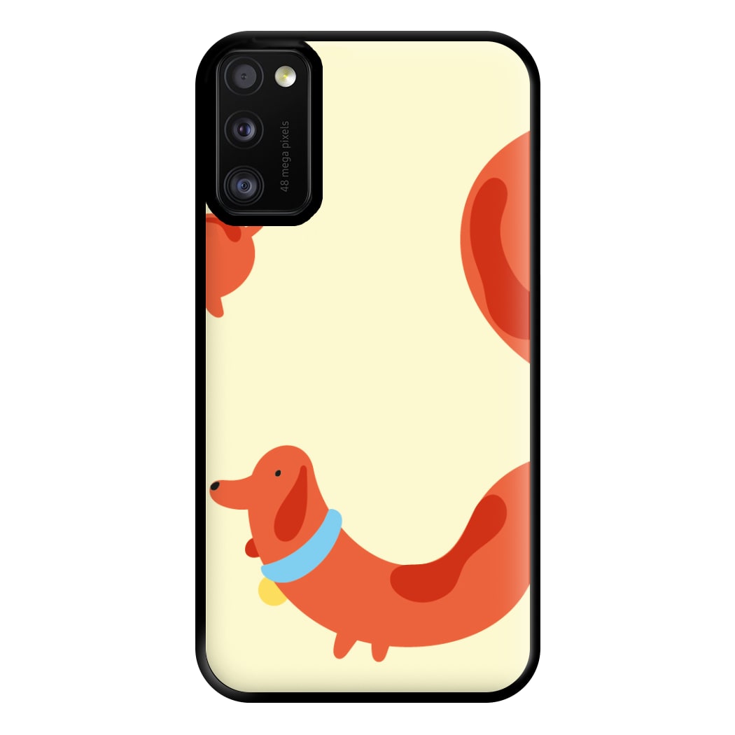 Sausage dog wrapped round - Dachshunds Phone Case for Galaxy A41