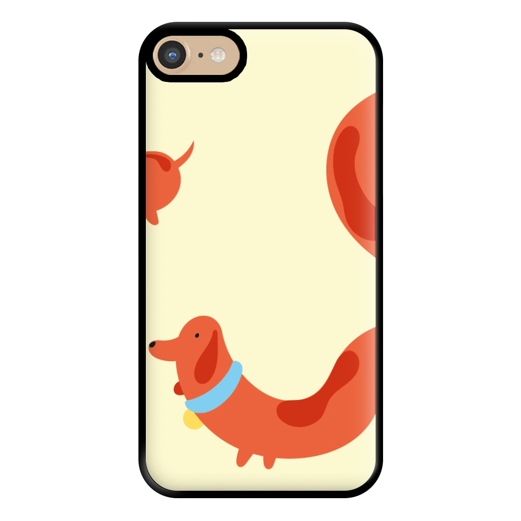 Sausage dog wrapped round - Dachshunds Phone Case for iPhone 6 / 7 / 8 / SE