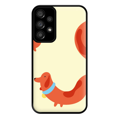 Sausage dog wrapped round - Dachshunds Phone Case for Galaxy A33