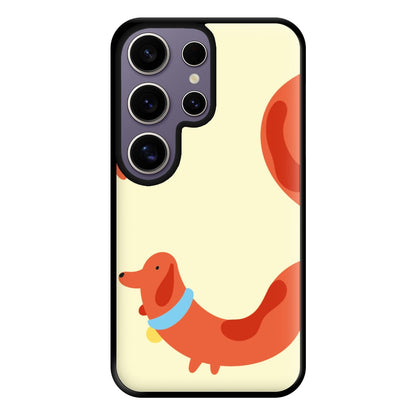 Sausage dog wrapped round - Dachshunds Phone Case for Galaxy S25 Ultra