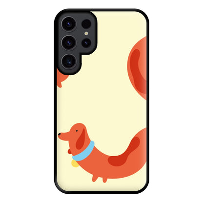 Sausage dog wrapped round - Dachshunds Phone Case for Galaxy S23 Ultra