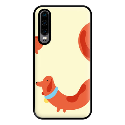 Sausage dog wrapped round - Dachshunds Phone Case for Huawei P30