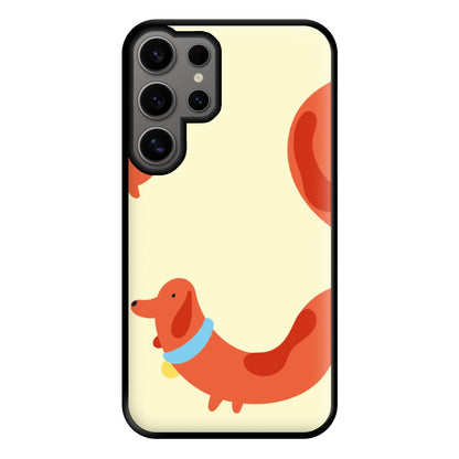 Sausage dog wrapped round - Dachshunds Phone Case for Galaxy S24 Ultra