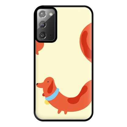 Sausage dog wrapped round - Dachshunds Phone Case for Galaxy Note 20 Ultra