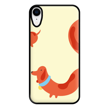 Sausage dog wrapped round - Dachshunds Phone Case for iPhone XR